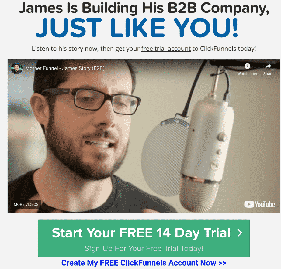 ClickFunnels' SaaS content marketing